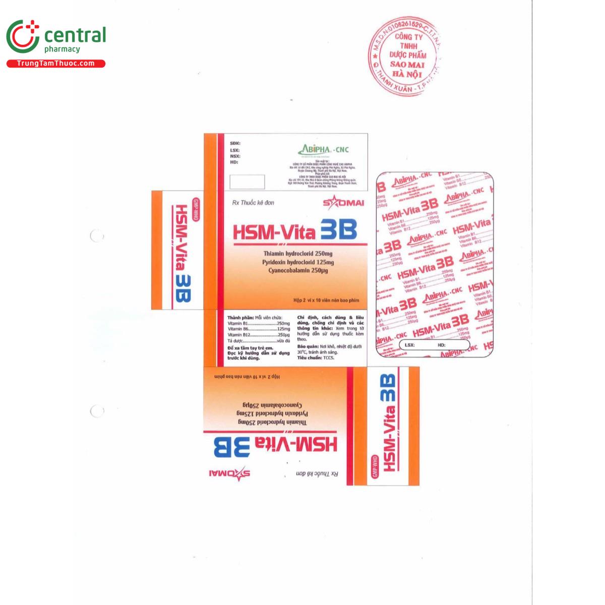thuoc hsm vita 3b 1 D1600 thuoc hsm vita 3b 1 D1600