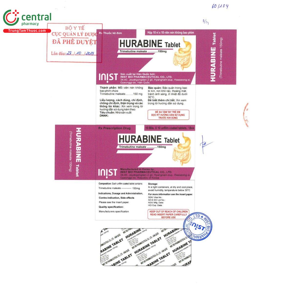thuoc hurabine tablet 150mg 2 H3145 thuoc hurabine tablet 150mg 2 H3145