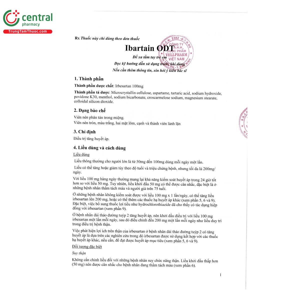thuoc ibartain odt 100mg 4 G2156 thuoc ibartain odt 100mg 4 G2156