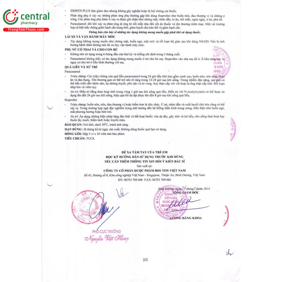 thuoc idofen plus 6 H3056 thuoc idofen plus 6 H3056