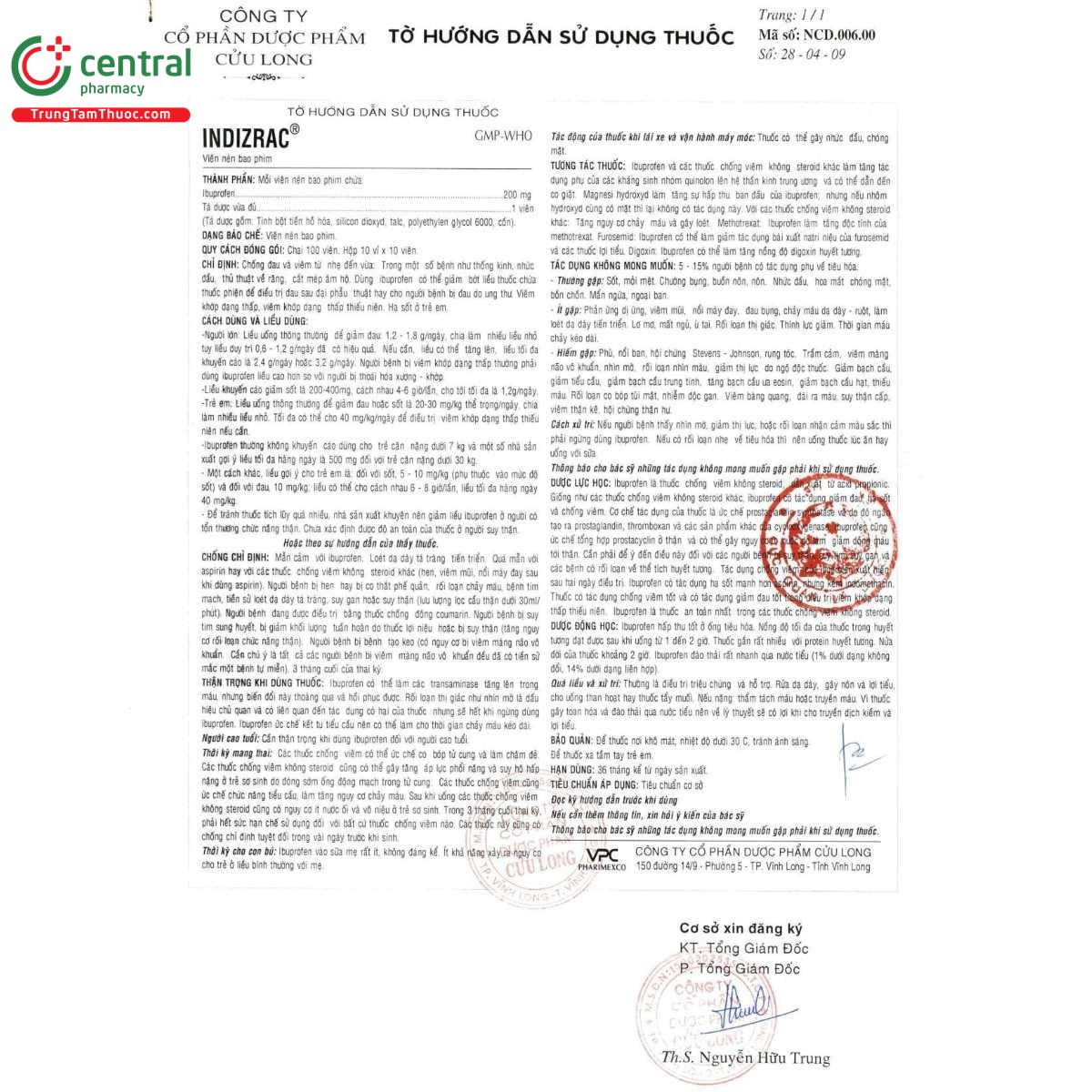 thuoc indizrac 200mg 5 A0100 thuoc indizrac 200mg 5 A0100