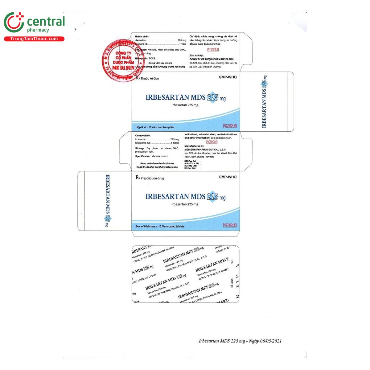 thuoc irbesartan mds 225 mg 2 P6360 thuoc irbesartan mds 225 mg 2 P6360