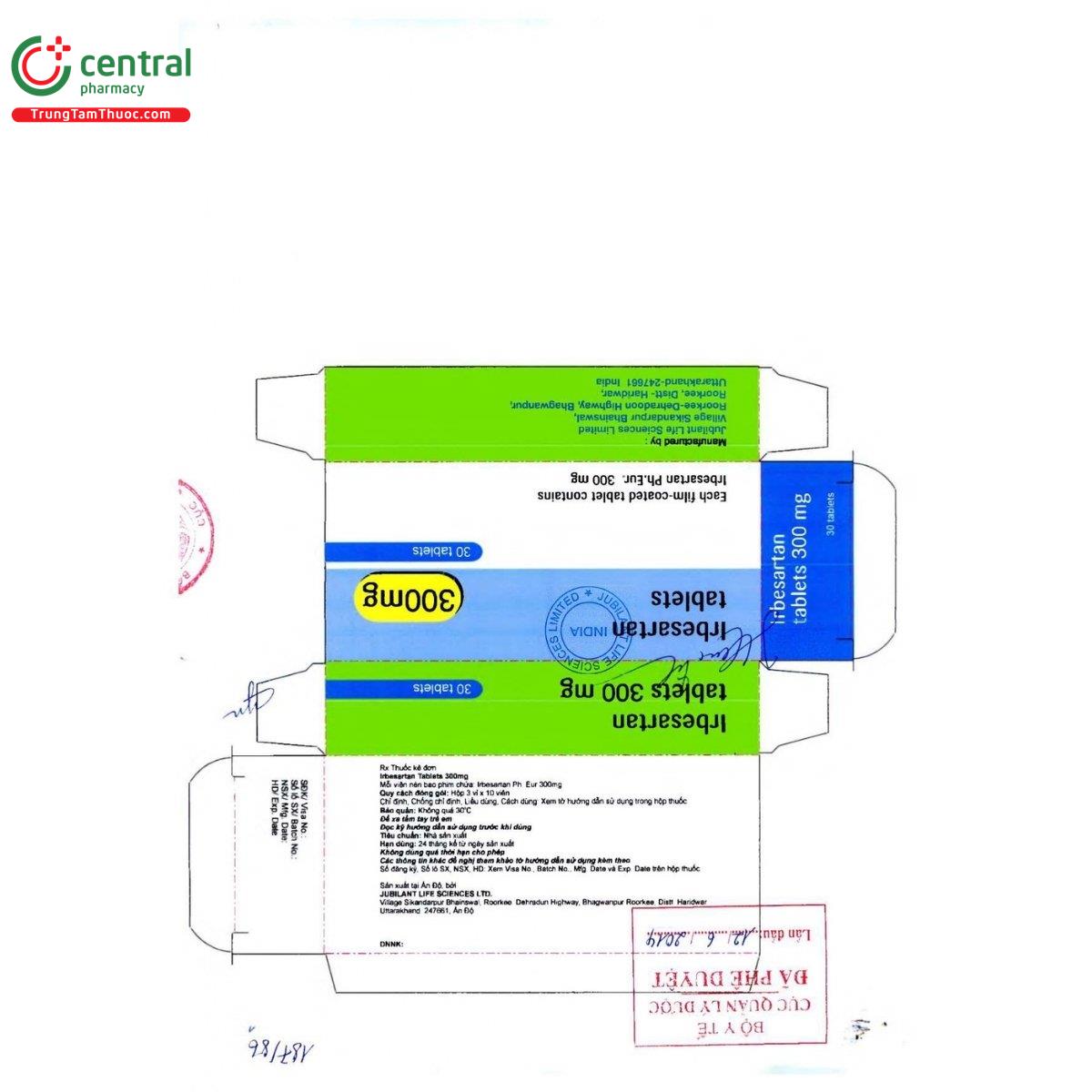 thuoc irbesartan tablets 300mg jubilant 2 N5134