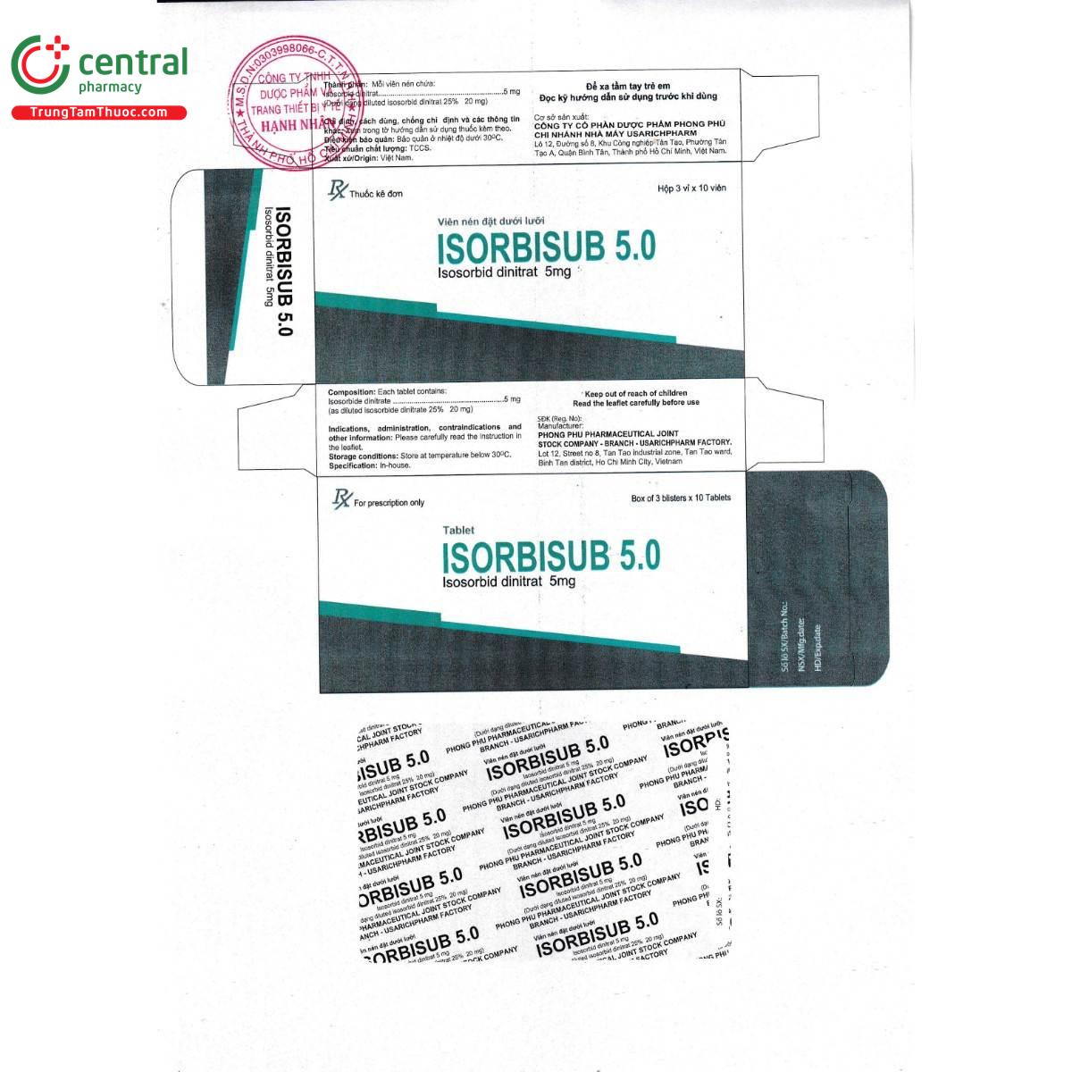 thuoc isorbisub 50mg 2 T7311 thuoc isorbisub 50mg 2 T7311