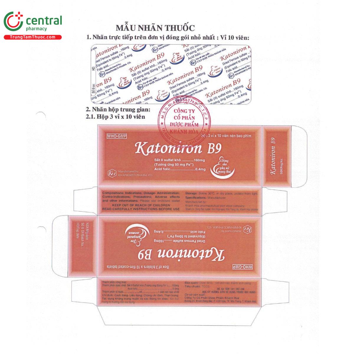 thuoc katoniron b9 160mg 04mg 1 H3101