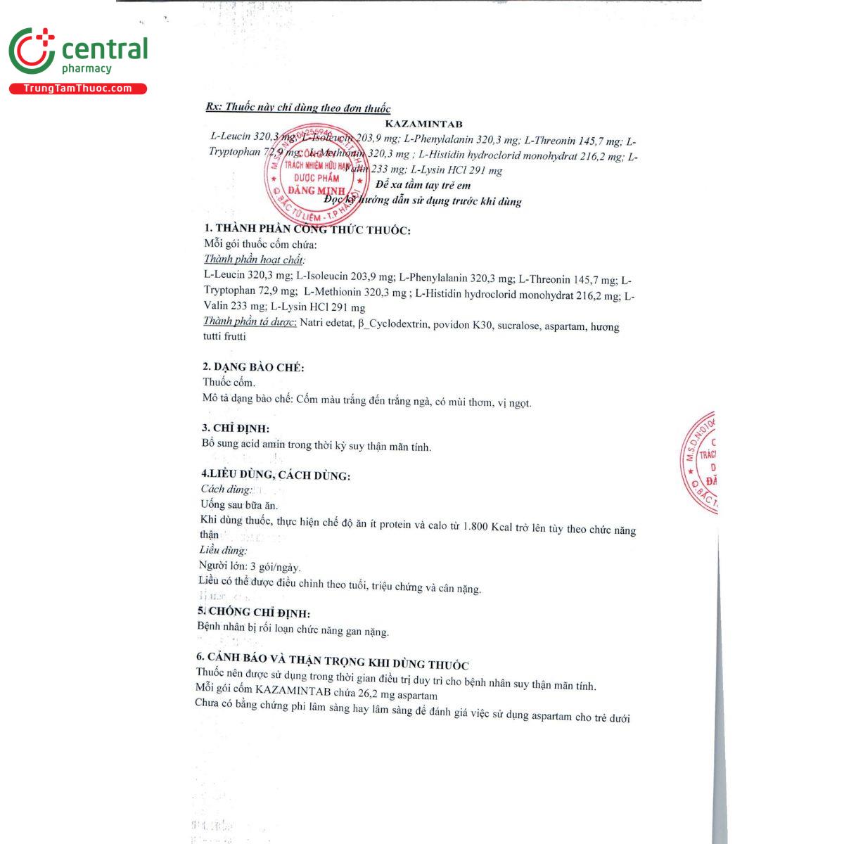 thuoc kazamintab 3 M5872 thuoc kazamintab 3 M5872