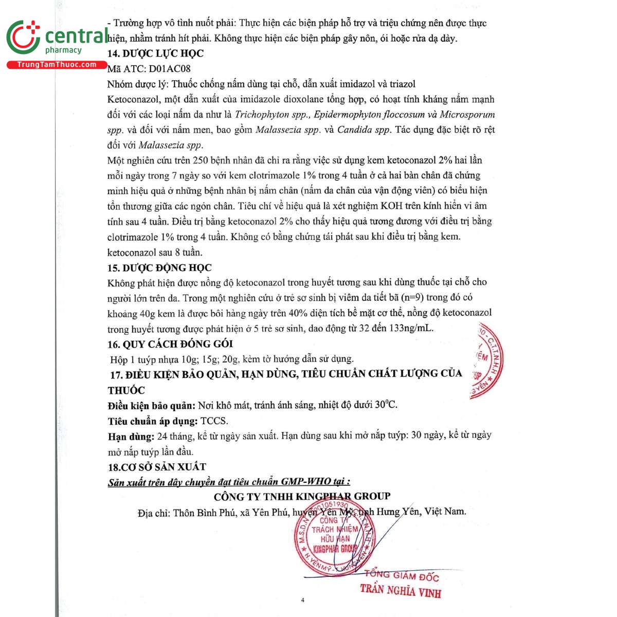 thuoc ketoconazol 2 kingphar 11 G2273 thuoc ketoconazol 2 kingphar 11 G2273