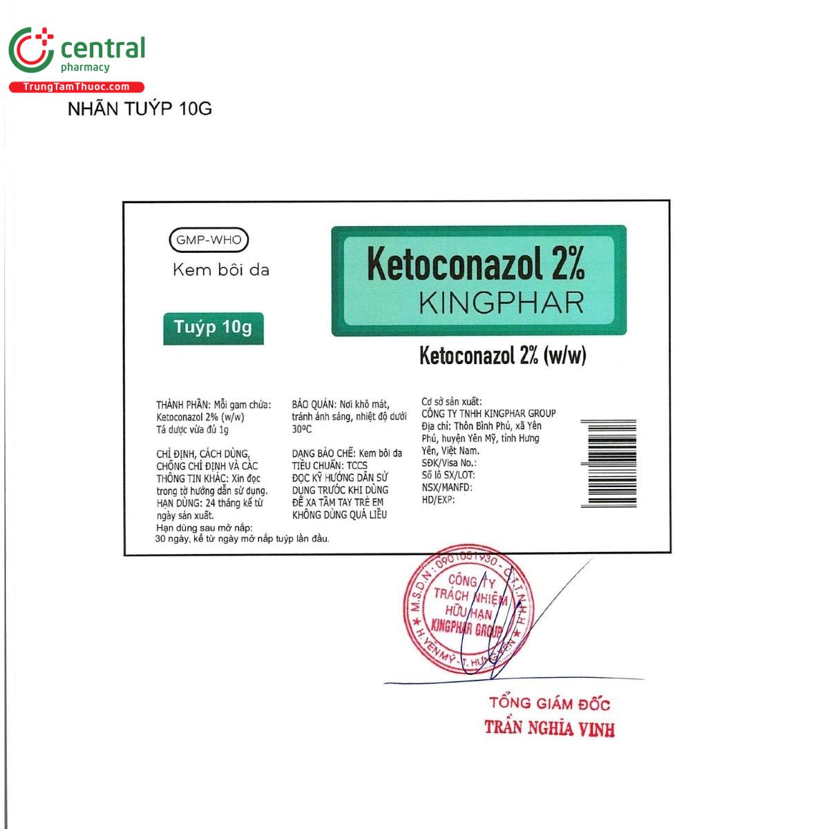 thuoc ketoconazol 2 kingphar 3 A0326 thuoc ketoconazol 2 kingphar 3 A0326