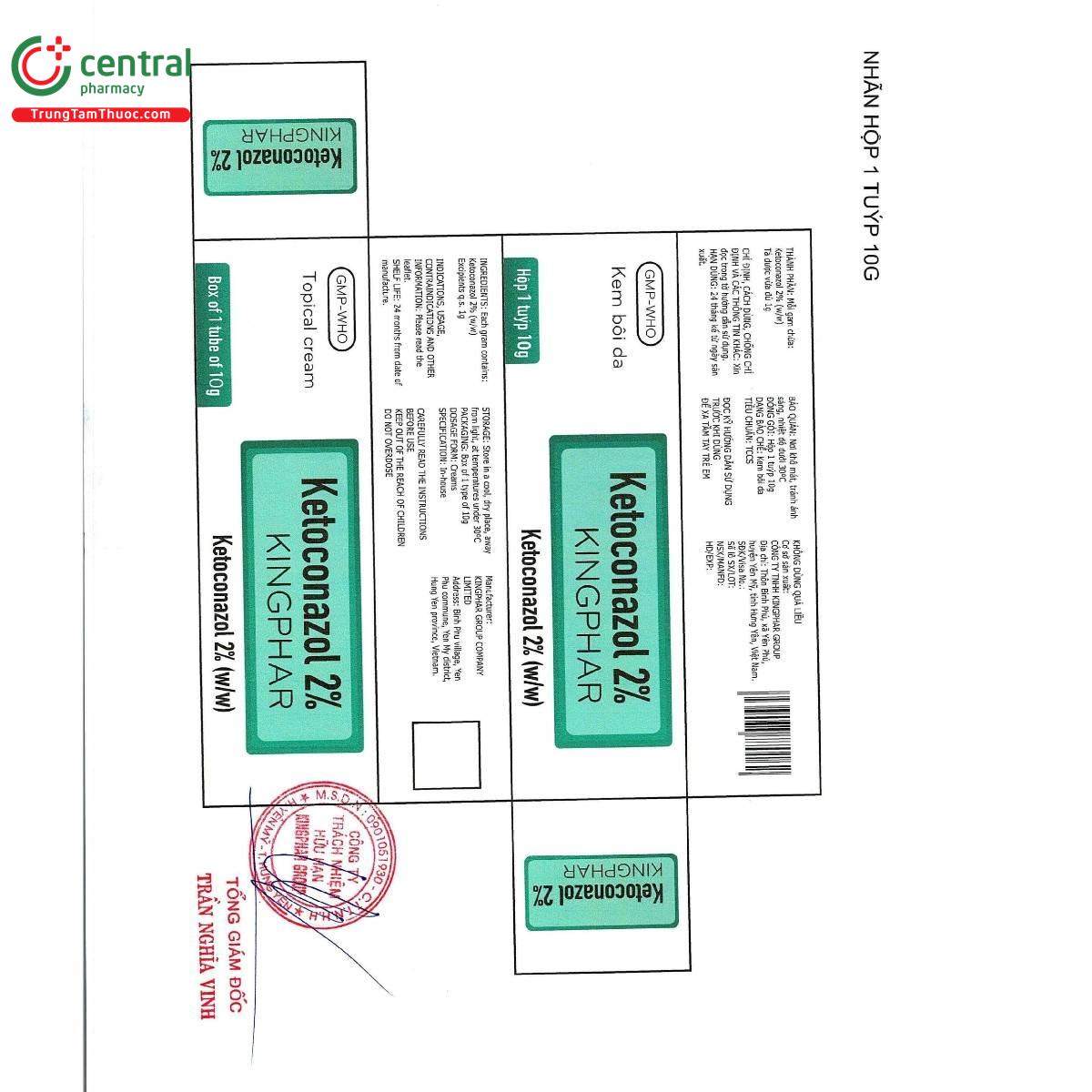 thuoc ketoconazol 2 kingphar 6 U8437 thuoc ketoconazol 2 kingphar 6 U8437
