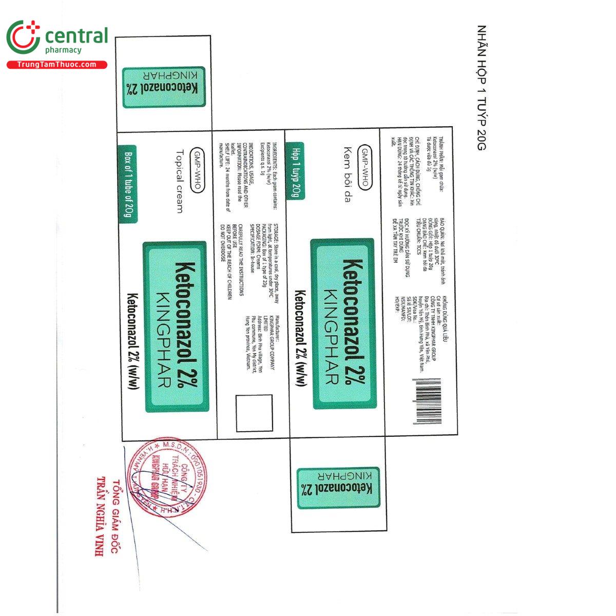 thuoc ketoconazol 2 kingphar 7 F2174 thuoc ketoconazol 2 kingphar 7 F2174