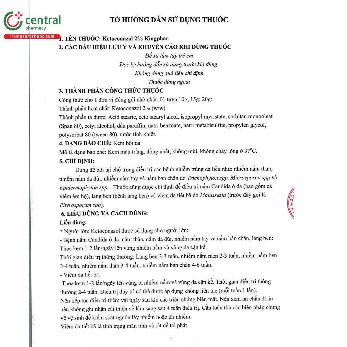 thuoc ketoconazol 2 kingphar 8 I3153 thuoc ketoconazol 2 kingphar 8 I3153