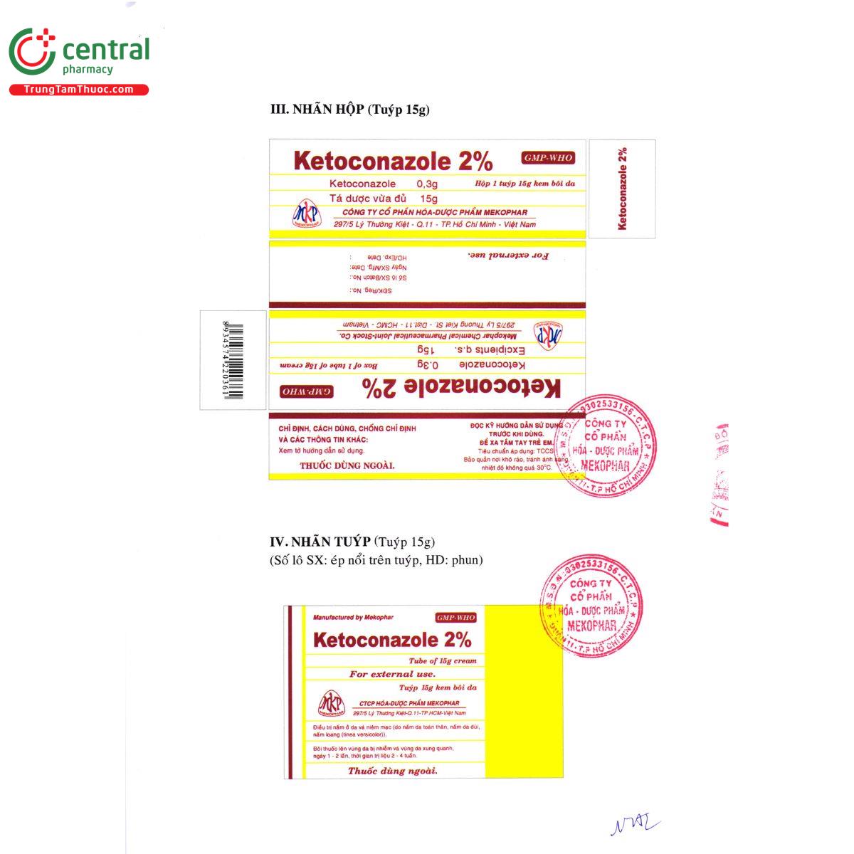 thuoc ketoconazole 2 mekophar 9 P6627 thuoc ketoconazole 2 mekophar 9 P6627