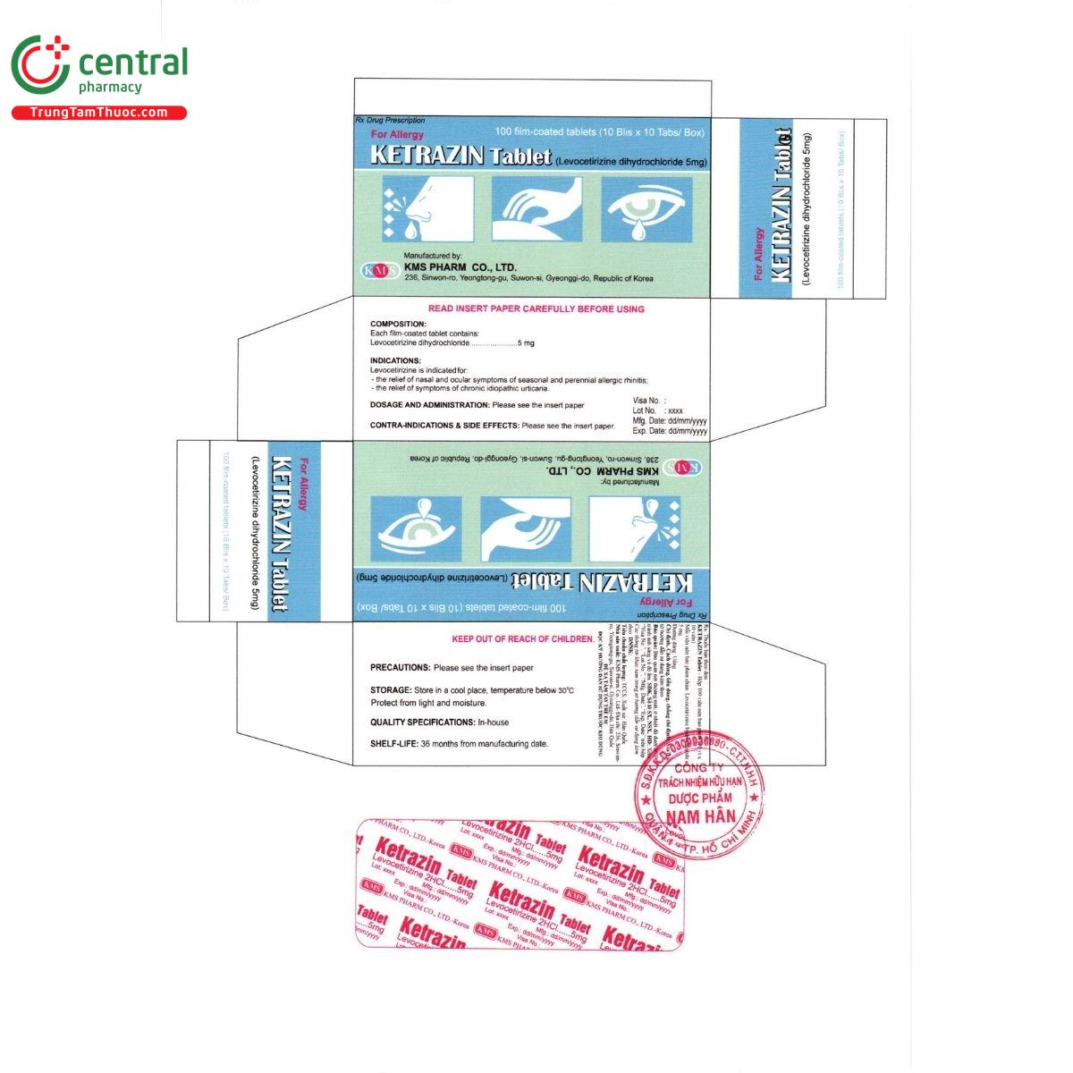 thuoc ketrazin tablet 5mg 2 F2245