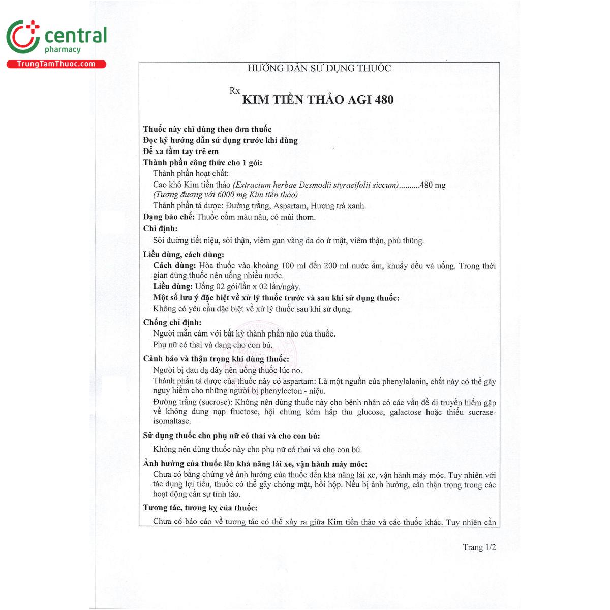thuoc kim tien thao agi 480 5 U8573 thuoc kim tien thao agi 480 5 U8573