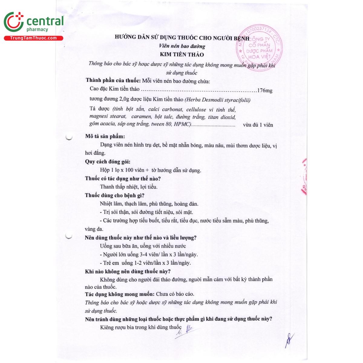 thuoc kim tien thao hoa viet 4 V8335 thuoc kim tien thao hoa viet 4 V8335