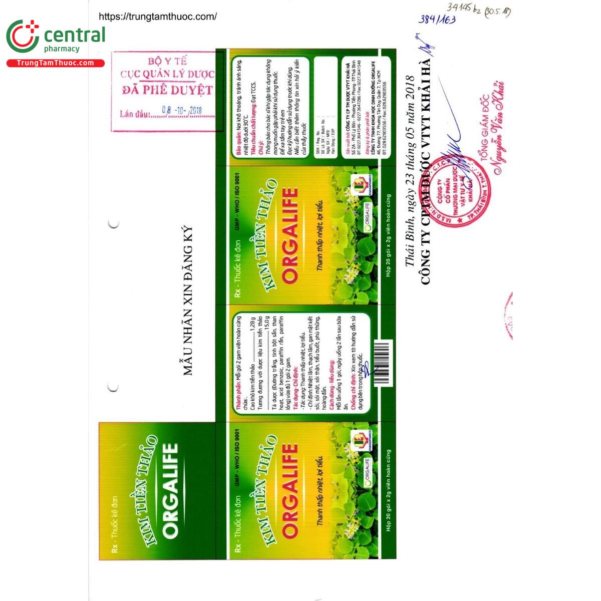 thuoc kim tien thao orgalife 4 A0531 thuoc kim tien thao orgalife 4 A0531