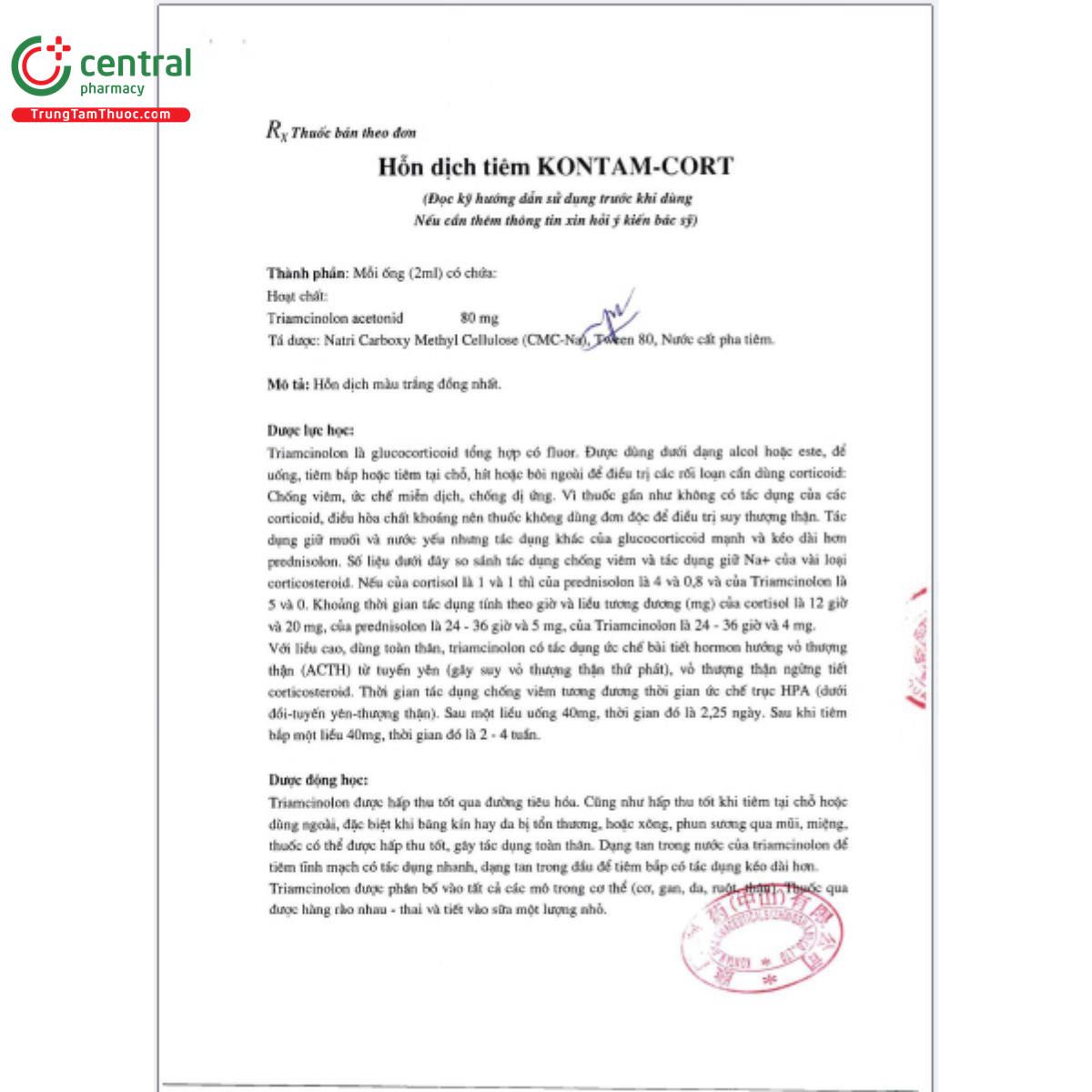 thuoc kontam cort 80mg 2ml 3 B0245 thuoc kontam cort 80mg 2ml 3 B0245