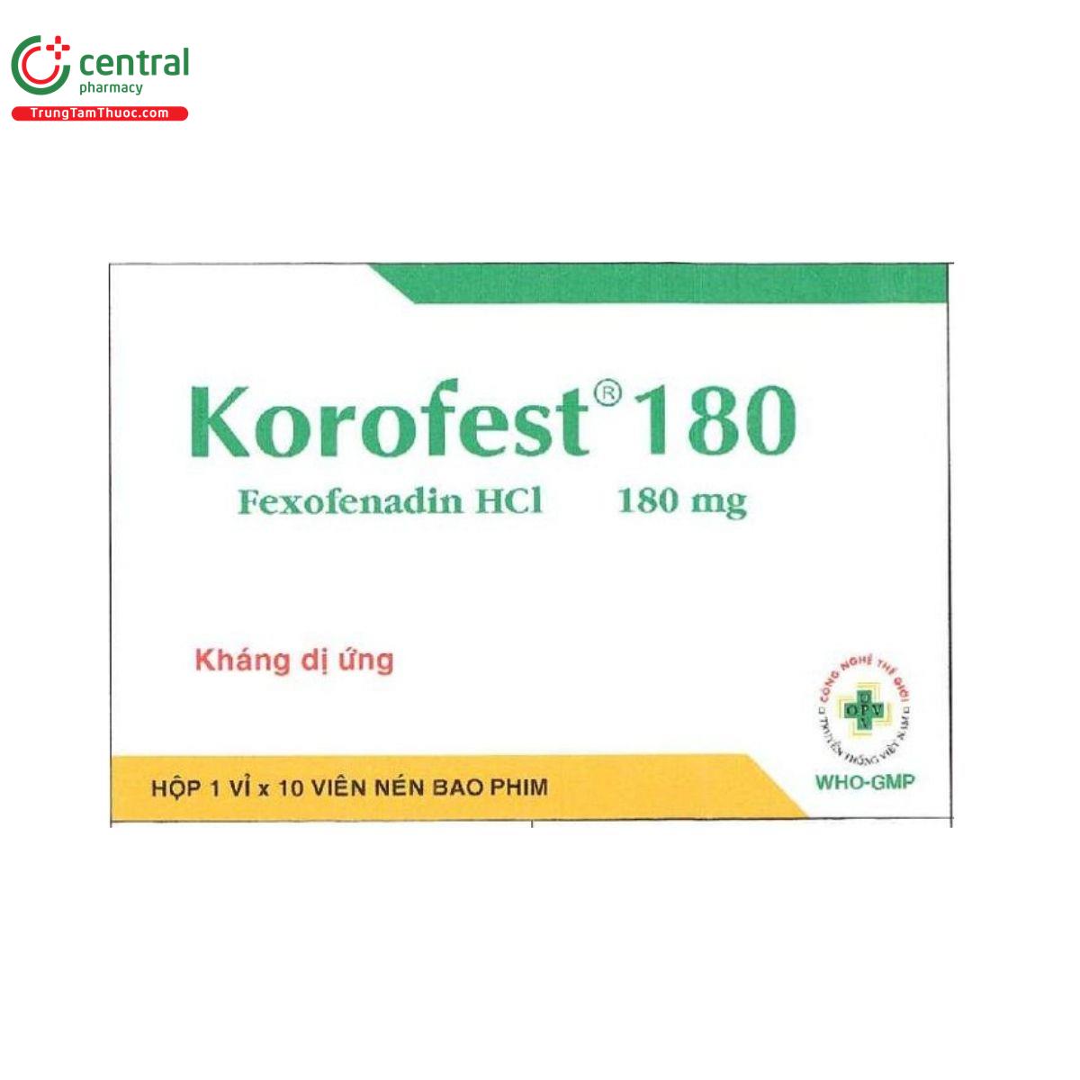 thuoc korofest 180mg 1 V8122 thuoc korofest 180mg 1 V8122