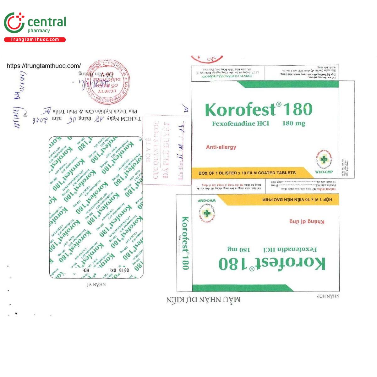 thuoc korofest 180mg 2 G2768 thuoc korofest 180mg 2 G2768
