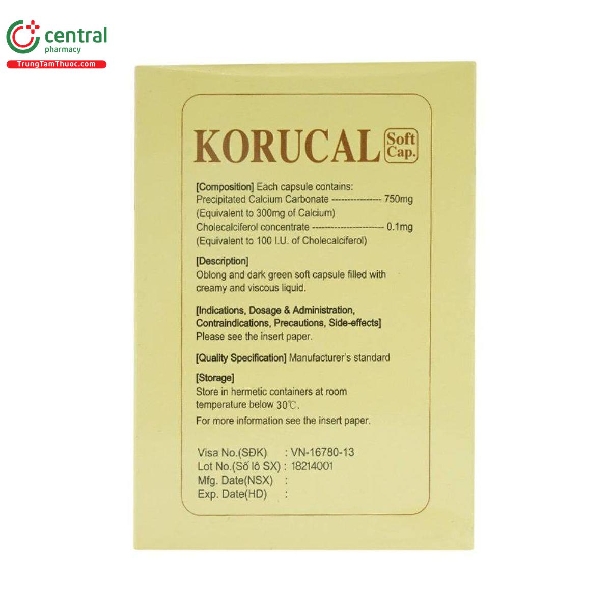thuoc korucal 4 G2142 thuoc korucal 4 G2142