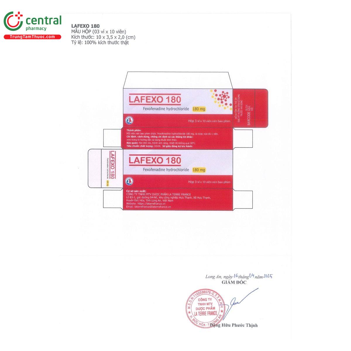 thuoc lafexo 180 2 B0570