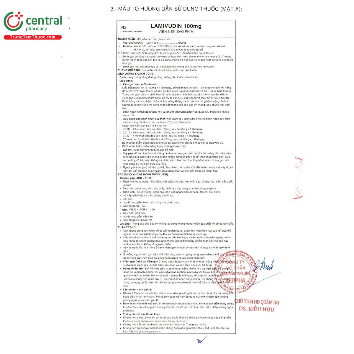 thuoc lamivudin 100mg vidipha 5 K4878 thuoc lamivudin 100mg vidipha 5 K4878