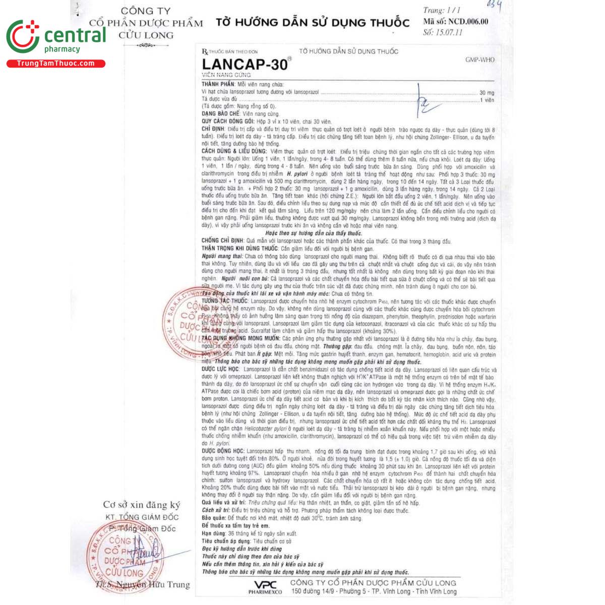 thuoc lancap 30 5 M5780 thuoc lancap 30 5 M5780