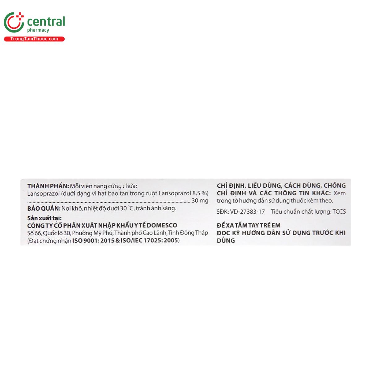 thuoc lansoprazol 30mg domesco 8 C1581 thuoc lansoprazol 30mg domesco 8 C1581