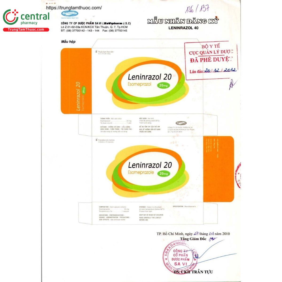 thuoc leninrazol 20mg 2 Q6273 thuoc leninrazol 20mg 2 Q6273