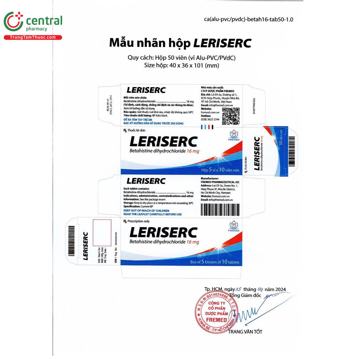 thuoc leriserc 16mg 8 M5678