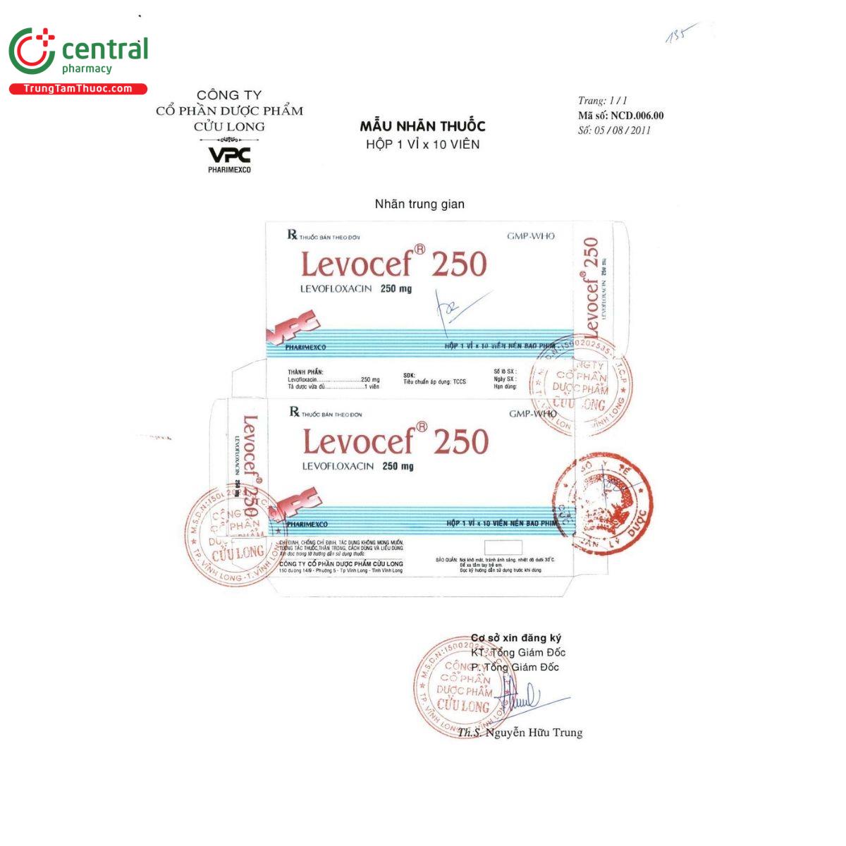 thuoc levocef 250 3 G2680 thuoc levocef 250 3 G2680