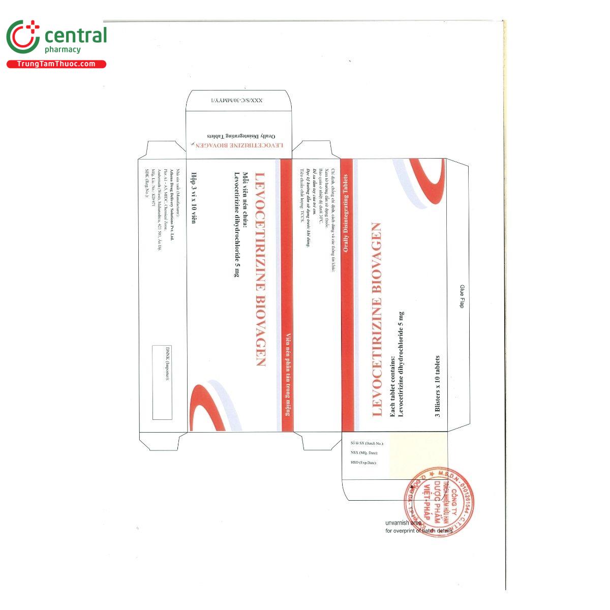 thuoc levocetirizine biovagen 5 mg 2 D1748 thuoc levocetirizine biovagen 5 mg 2 D1748