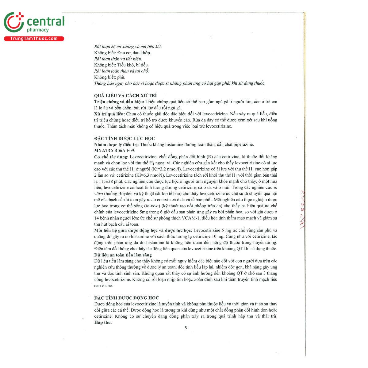 thuoc levocetirizine biovagen 5 mg 8 V8003 thuoc levocetirizine biovagen 5 mg 8 V8003