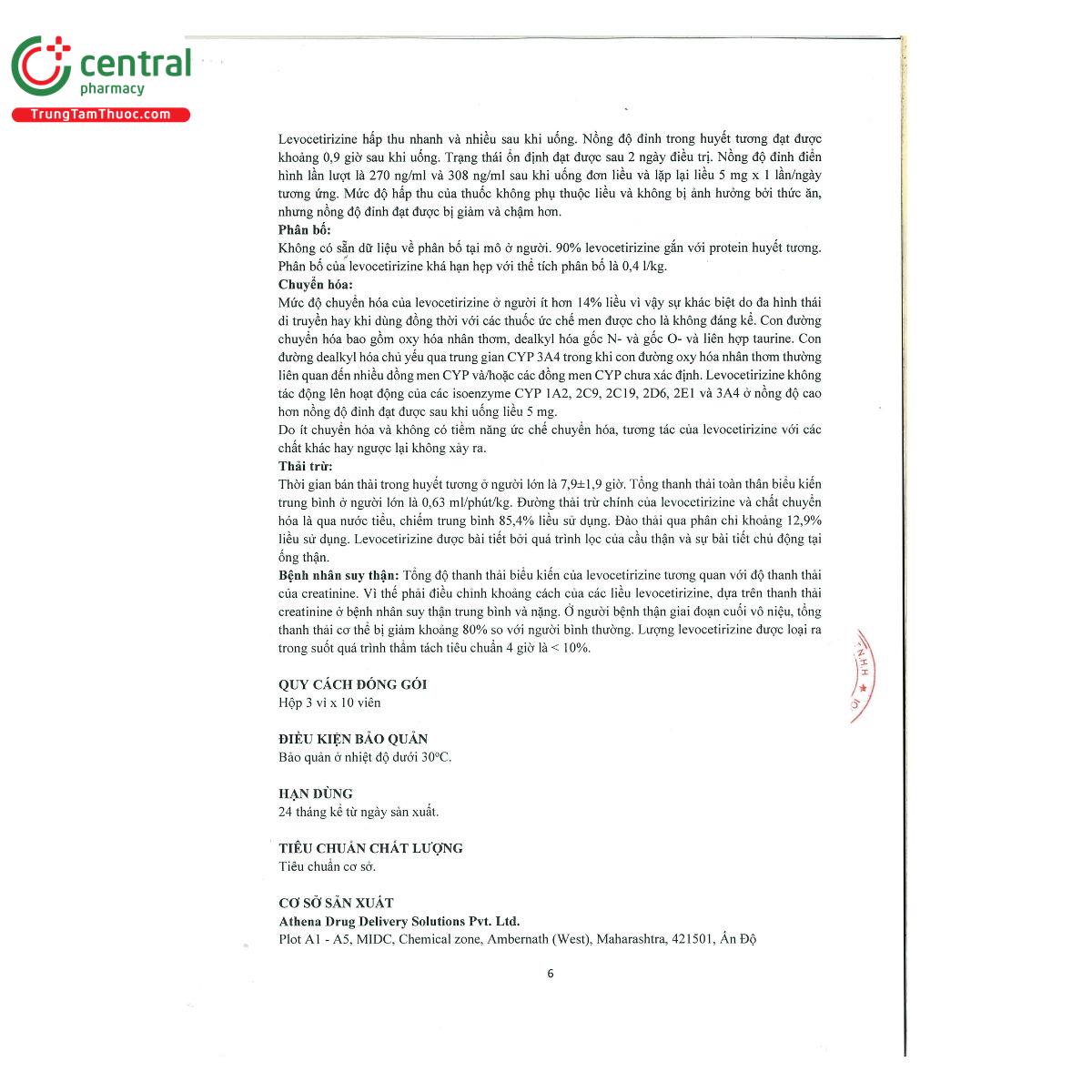 thuoc levocetirizine biovagen 5 mg 9 O5366 thuoc levocetirizine biovagen 5 mg 9 O5366