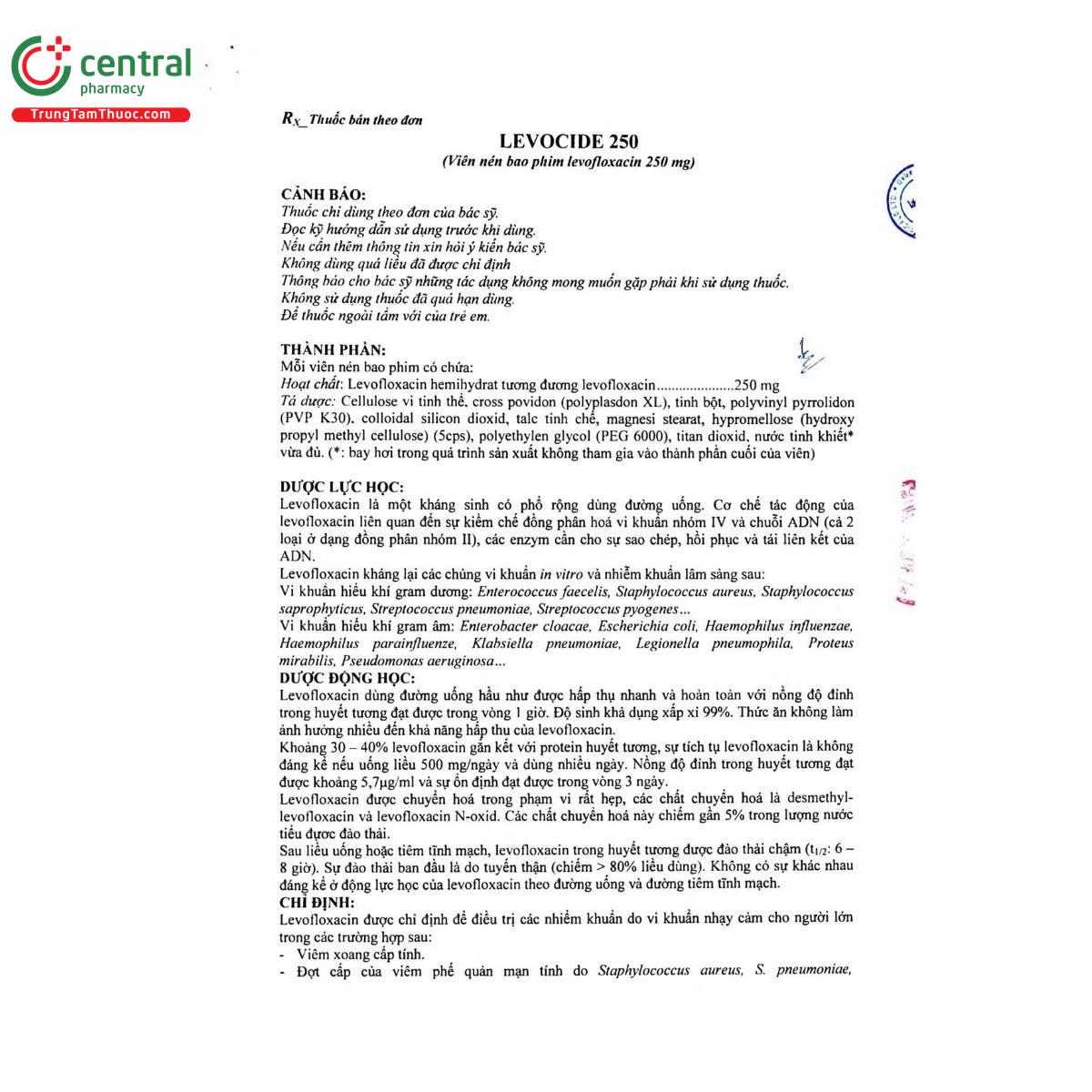 thuoc levocide 250 3 O5250 thuoc levocide 250 3 O5250
