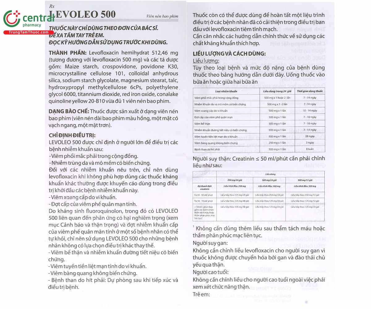 thuoc levoleo 500 5 G2725 thuoc levoleo 500 5 G2725