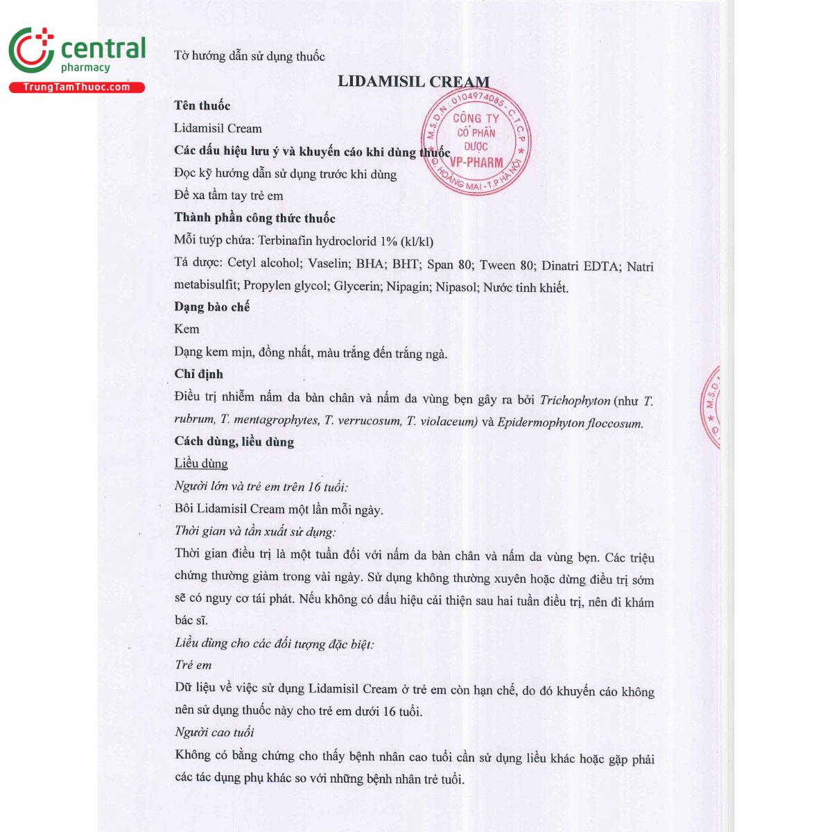 thuoc lidamisil cream 1 3 T7728 thuoc lidamisil cream 1 3 T7728