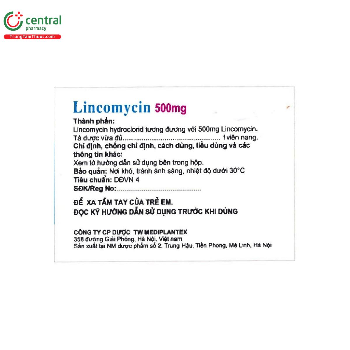 thuoc lincomycin 500mg mediplantex 2 A0864 thuoc lincomycin 500mg mediplantex 2 A0864