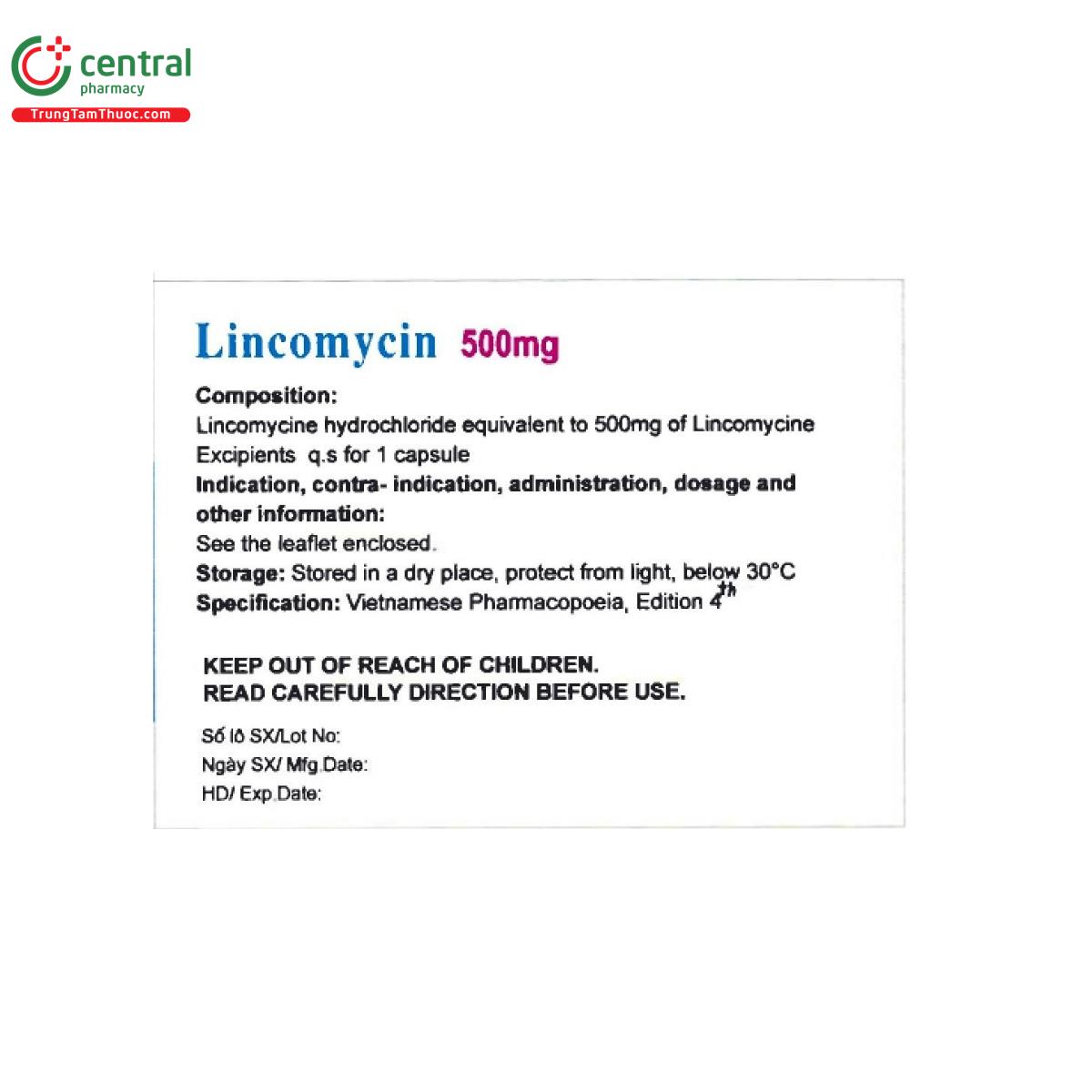 thuoc lincomycin 500mg mediplantex 3 H3514 thuoc lincomycin 500mg mediplantex 3 H3514