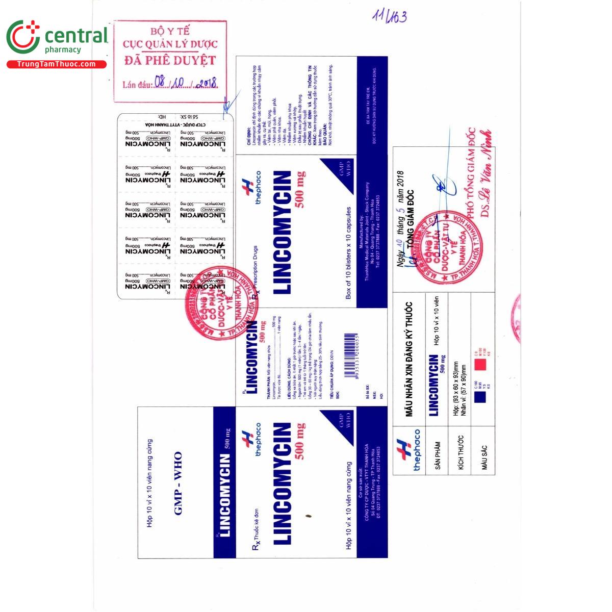 thuoc lincomycin 500mg thephaco 6 O6635