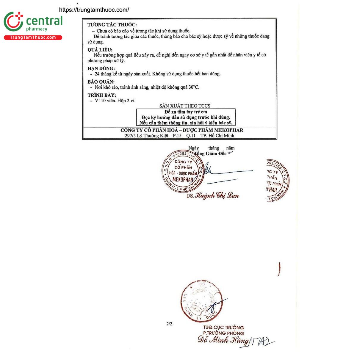 thuoc linh chi mekophar 8 D1533 thuoc linh chi mekophar 8 D1533