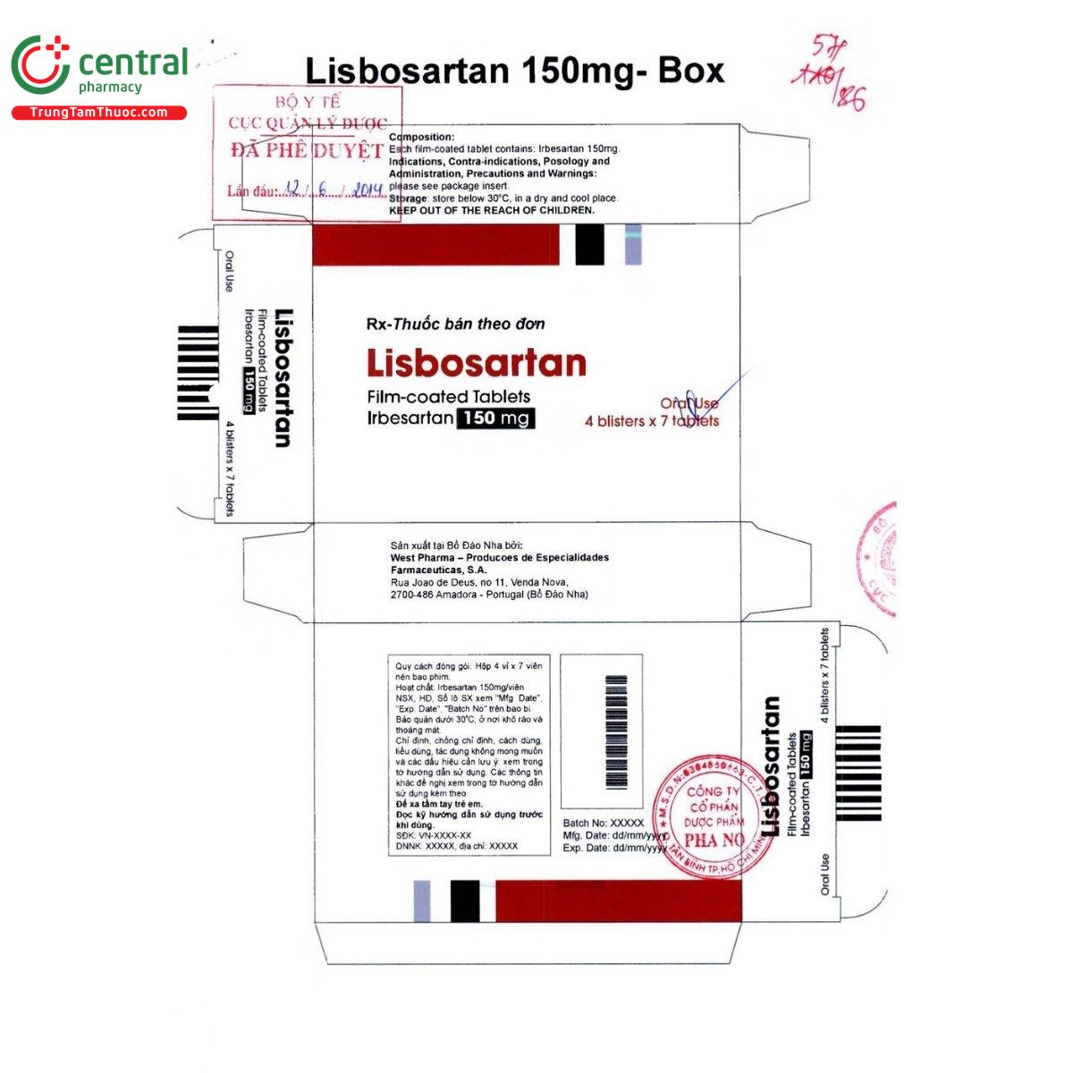 thuoc lisbosartan 150mg west pharma 2 C1805