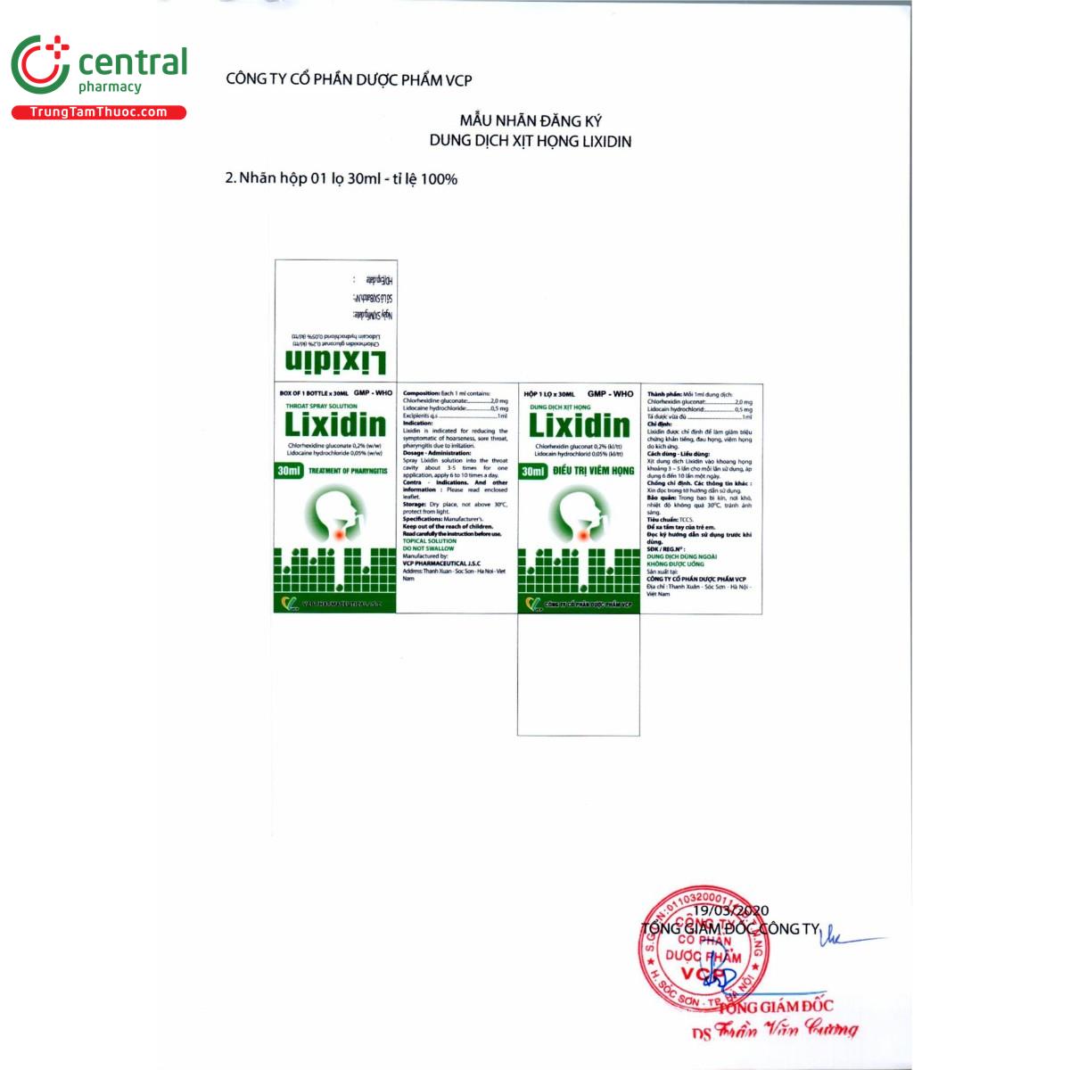 thuoc lixidin 6 H3865 thuoc lixidin 6 H3865