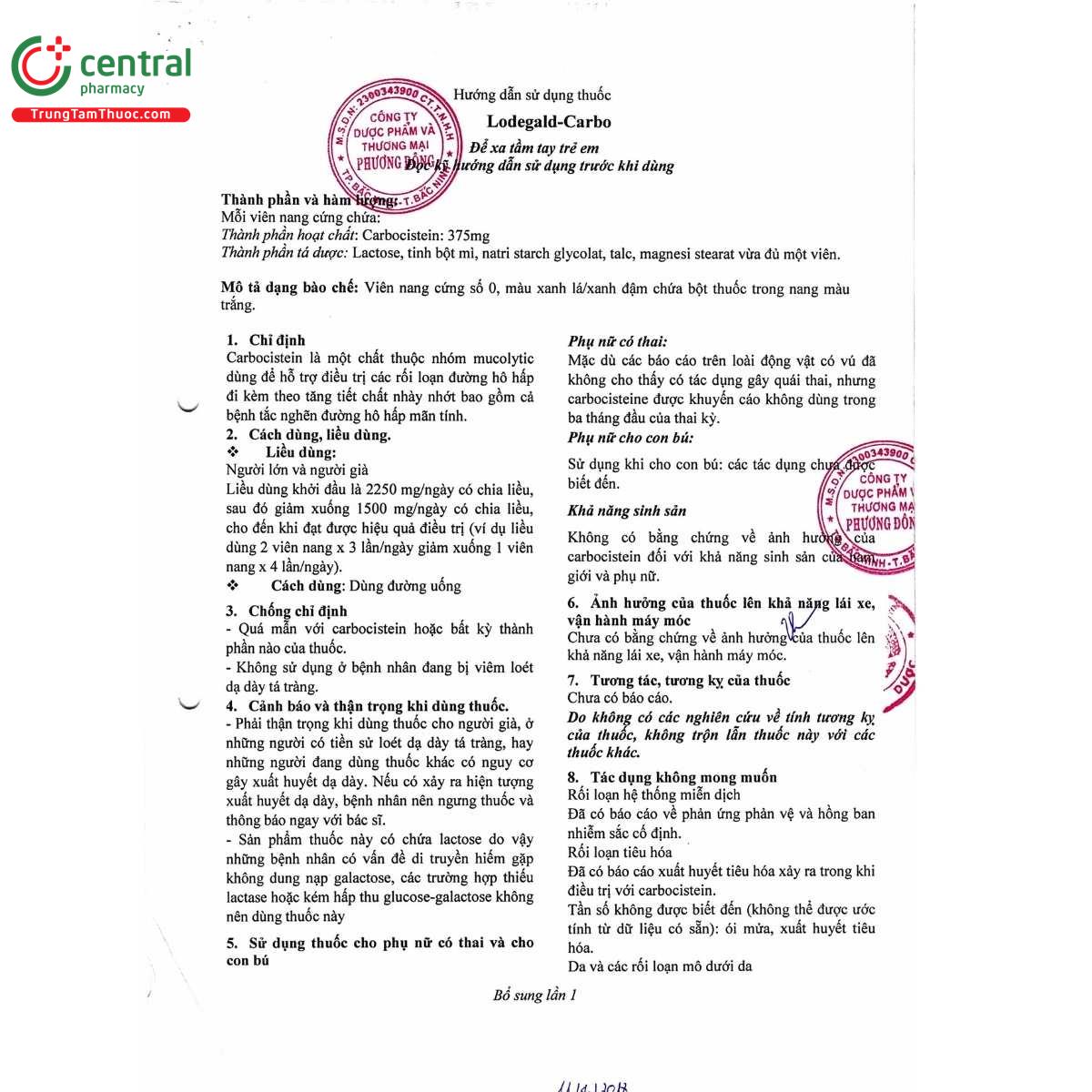 thuoc lodegald carbo 375mg 8 J4865 thuoc lodegald carbo 375mg 8 J4865