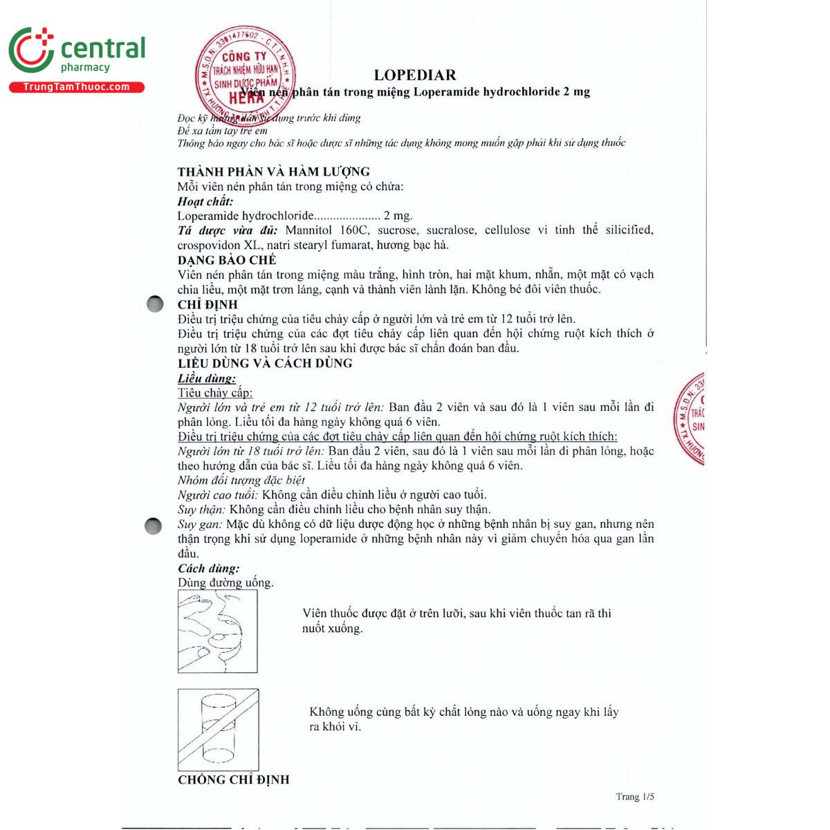 thuoc lopediar 2mg 3 H3135 thuoc lopediar 2mg 3 H3135