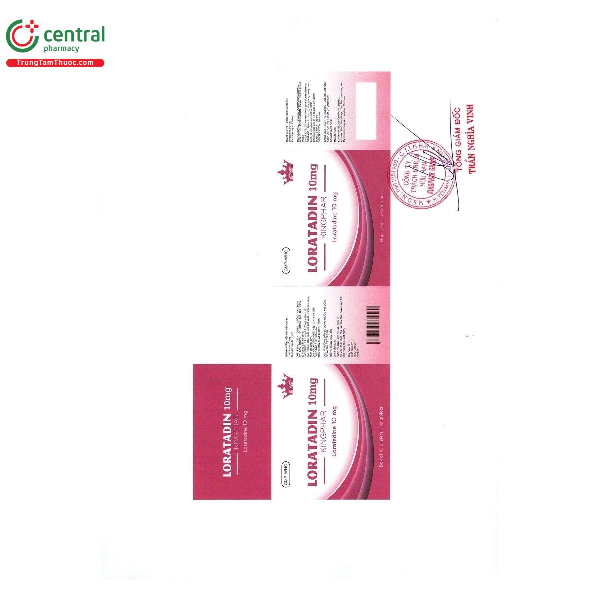 thuoc loratadin 10mg kingphar 2 S7233 thuoc loratadin 10mg kingphar 2 S7233
