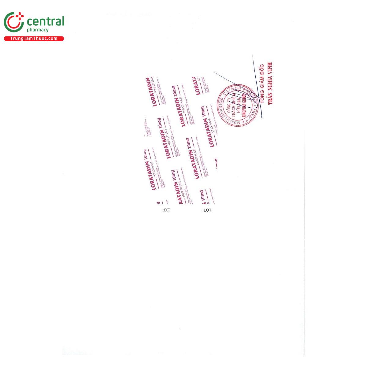 thuoc loratadin 10mg kingphar 3 L4584 thuoc loratadin 10mg kingphar 3 L4584