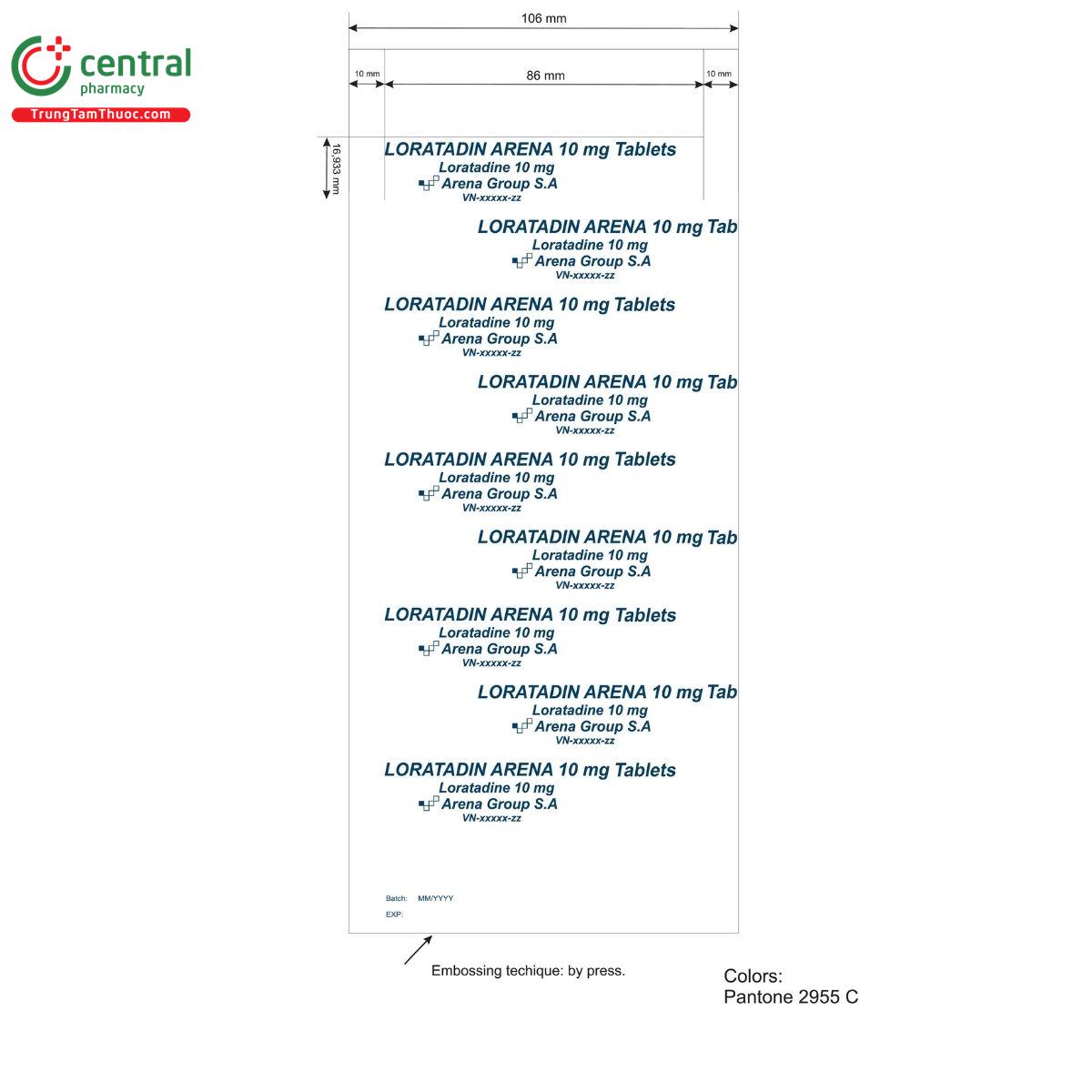 thuoc loratadin arena 10 mg 2 R7846