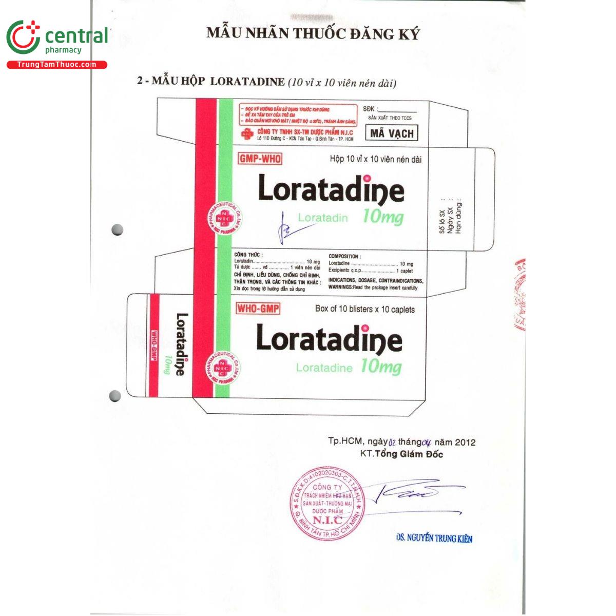 thuoc loratadine 10mg nic pharma 3 D1306 thuoc loratadine 10mg nic pharma 3 D1306