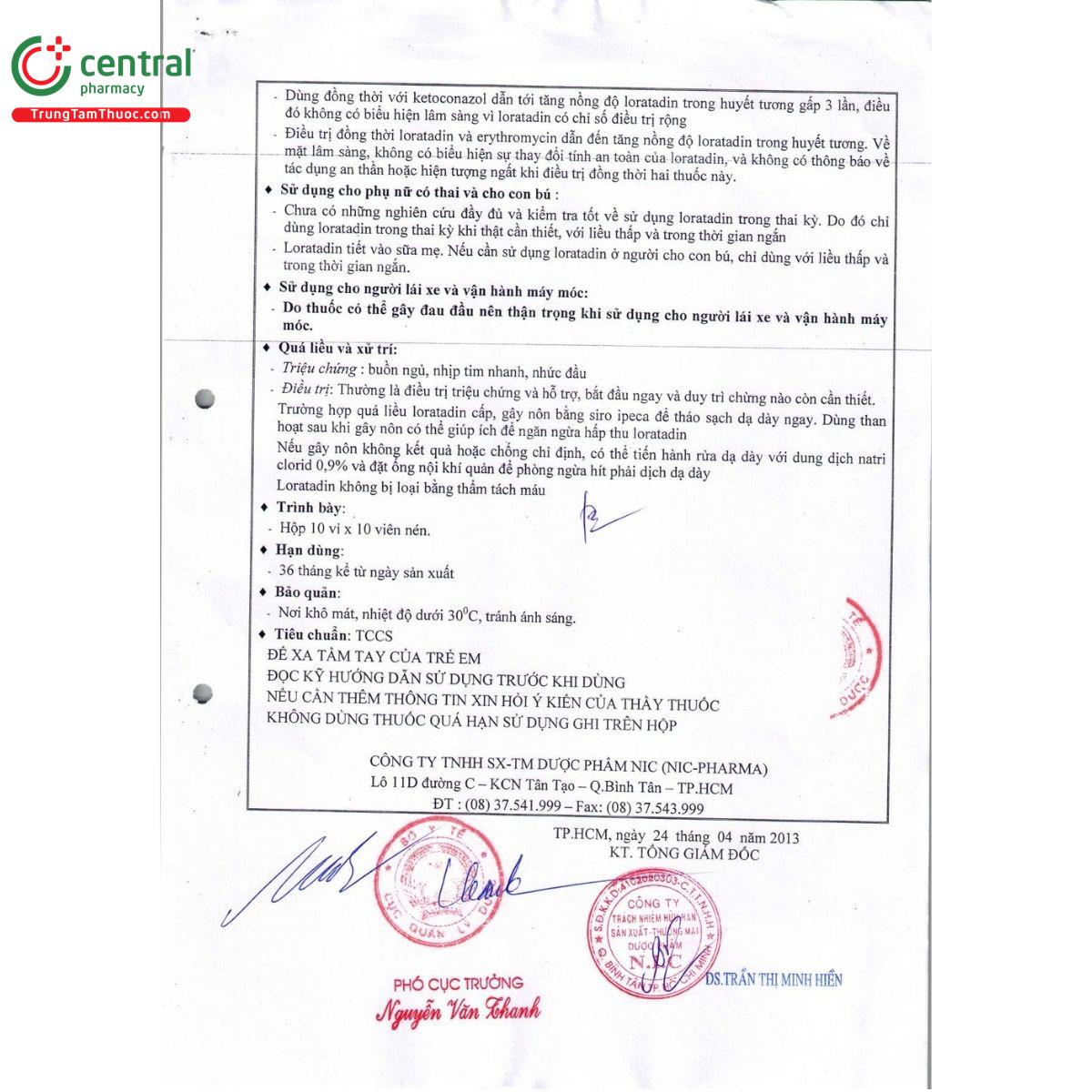 thuoc loratadine 10mg nic pharma 6 A0220 thuoc loratadine 10mg nic pharma 6 A0220